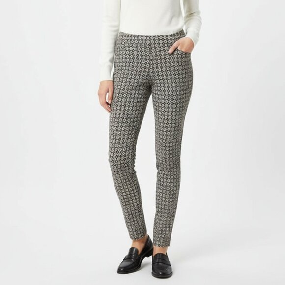 Les Copains Bleu Light weight Woven Side Zip Ankle Slim pants Gray 40 6 - Picture 1 of 10